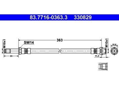 83.7716-0363.3
ATE
Przewód hamulcowy elastyczny
