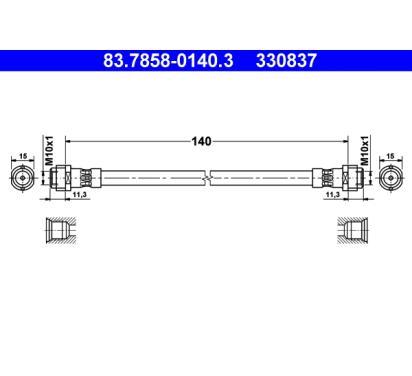 83.7858-0140.3
ATE
Przewód hamulcowy elastyczny
