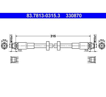 83.7813-0315.3
ATE
Przewód hamulcowy elastyczny
