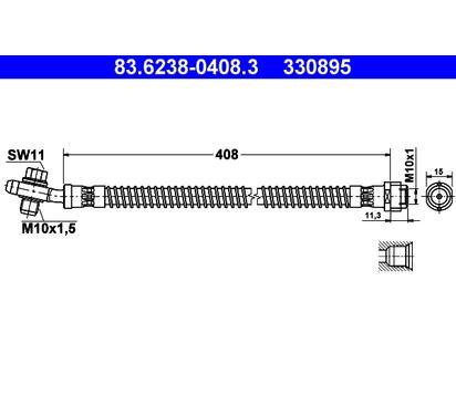 83.6238-0408.3
ATE
Przewód hamulcowy elastyczny
