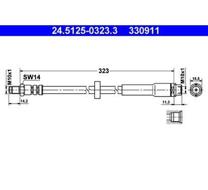 24.5125-0323.3
ATE
Przewód hamulcowy elastyczny
