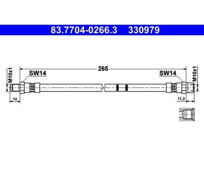 83.7704-0266.3
ATE
Przewód hamulcowy elastyczny
