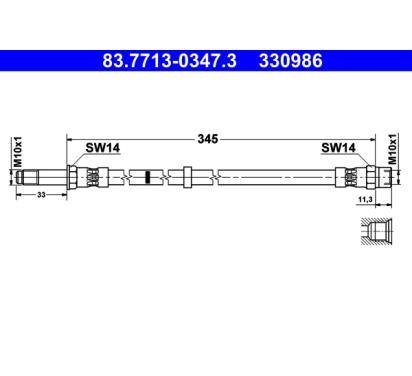 83.7713-0347.3
ATE
Przewód hamulcowy elastyczny
