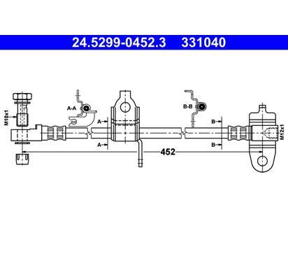 24.5299-0452.3
ATE
Przewód hamulcowy elastyczny
