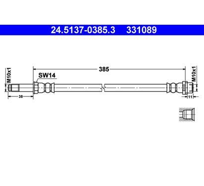 24.5137-0385.3
ATE
Przewód hamulcowy elastyczny
