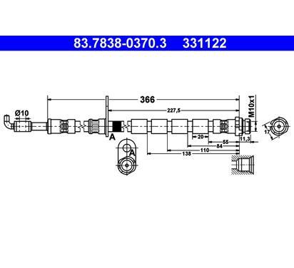 83.7838-0370.3
ATE
Przewód hamulcowy elastyczny
