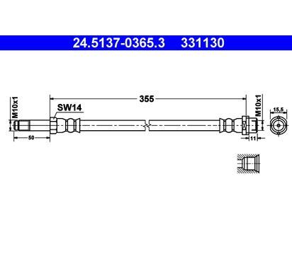 24.5137-0365.3
ATE
Przewód hamulcowy elastyczny

