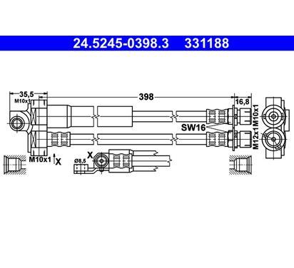 24.5245-0398.3
ATE
Przewód hamulcowy elastyczny
