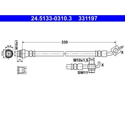 24.5133-0310.3
ATE
Przewód hamulcowy elastyczny
