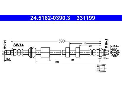 24.5162-0390.3
ATE
Przewód hamulcowy elastyczny

