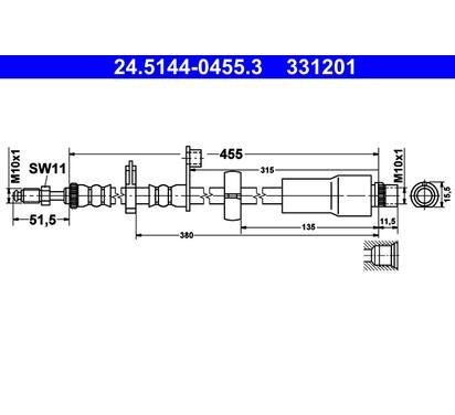 24.5144-0455.3
ATE
Przewód hamulcowy elastyczny
