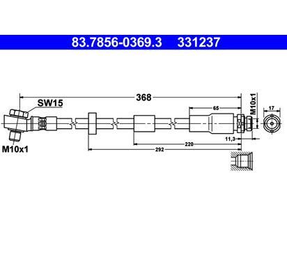 83.7856-0369.3
ATE
Przewód hamulcowy elastyczny
