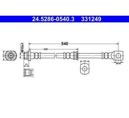 24.5286-0540.3
ATE
Przewód hamulcowy elastyczny
