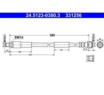 24.5123-0380.3
ATE
Przewód hamulcowy elastyczny
