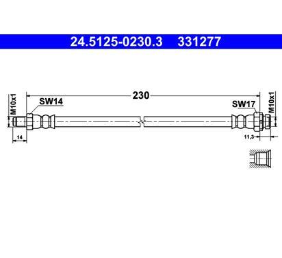 24.5125-0230.3
ATE
Przewód hamulcowy elastyczny
