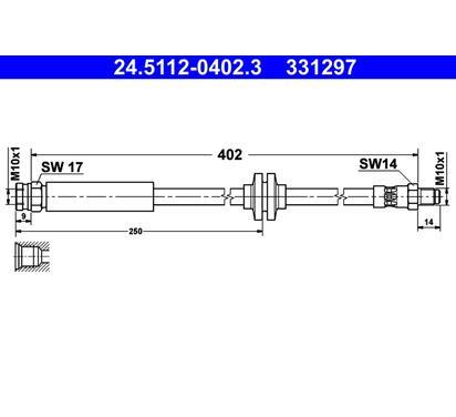24.5112-0402.3
ATE
Przewód hamulcowy elastyczny
