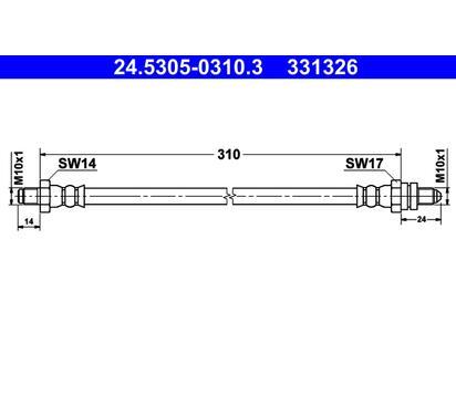 24.5305-0310.3
ATE
Przewód hamulcowy elastyczny
