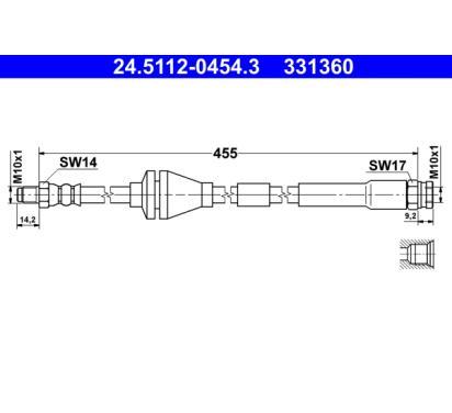 24.5112-0454.3
ATE
Przewód hamulcowy elastyczny
