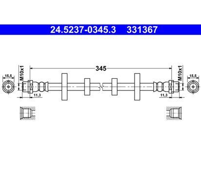 24.5237-0345.3
ATE
Przewód hamulcowy elastyczny
