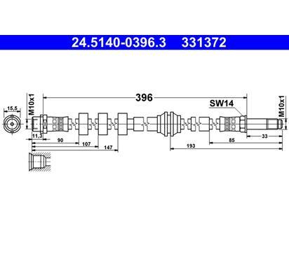 24.5140-0396.3
ATE
Przewód hamulcowy elastyczny
