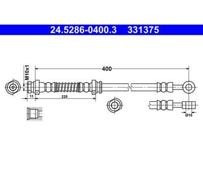 24.5286-0400.3
ATE
Przewód hamulcowy elastyczny
