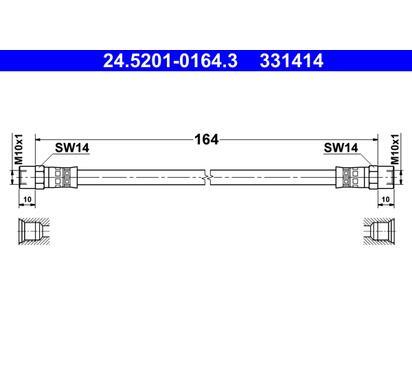 24.5201-0164.3
ATE
Przewód hamulcowy elastyczny

