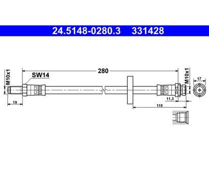 24.5148-0280.3
ATE
Przewód hamulcowy elastyczny
