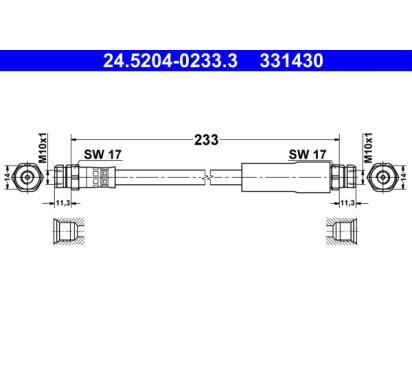 24.5204-0233.3
ATE
Przewód hamulcowy elastyczny
