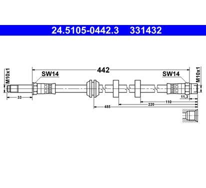 24.5105-0442.3
ATE
Przewód hamulcowy elastyczny
