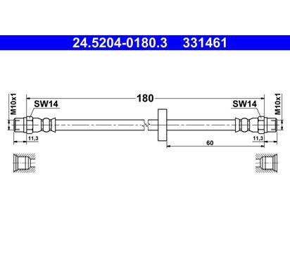24.5204-0180.3
ATE
Przewód hamulcowy elastyczny
