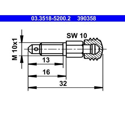 03.3518-5200.2
ATE
Śruba / zawór odpowietrznika
