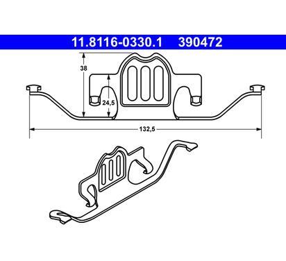 11.8116-0330.1
ATE
Sprężyna, zacisk hamulca
