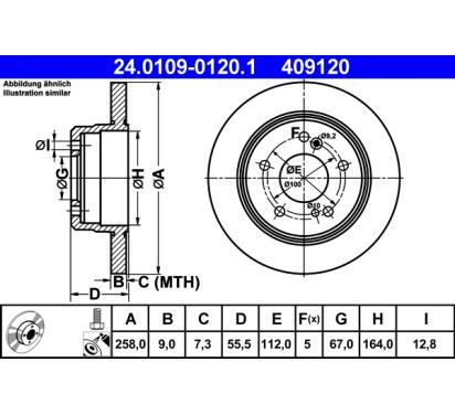 24.0109-0120.1
ATE
Tarcza hamulcowa
