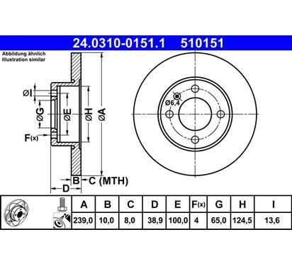 24.0310-0151.1
ATE
Tarcza hamulcowa
