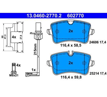13.0460-2770.2
ATE
Klocki hamulcowe
