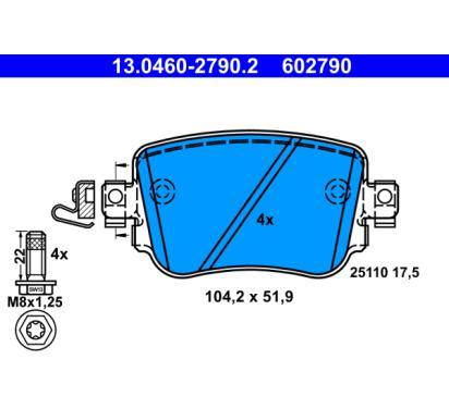 13.0460-2790.2
ATE
Klocki hamulcowe
