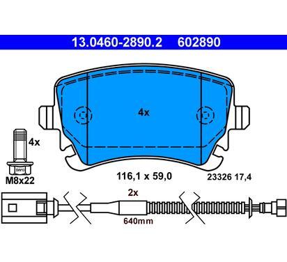 13.0460-2890.2
ATE
Klocki hamulcowe
