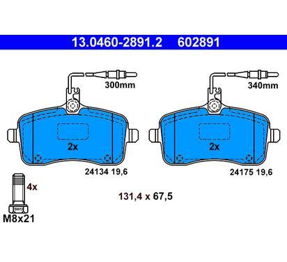 13.0460-2891.2
ATE
Klocki hamulcowe

