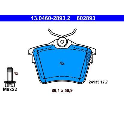 13.0460-2893.2
ATE
Klocki hamulcowe
