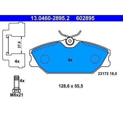 13.0460-2895.2
ATE
Klocki hamulcowe
