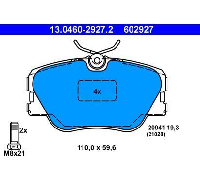 13.0460-2927.2
ATE
Klocki hamulcowe
