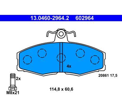 13.0460-2964.2
ATE
Klocki hamulcowe
