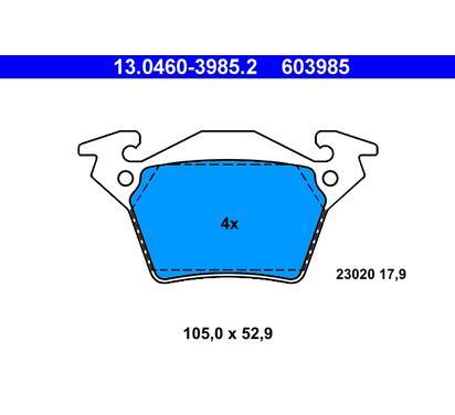 13.0460-3985.2
ATE
Klocki hamulcowe
