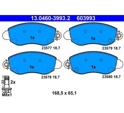 603993
ATE
Klocki hamulcowe
