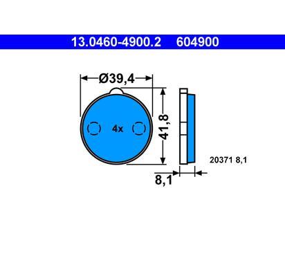 13.0460-4900.2
ATE
Klocki hamulcowe
