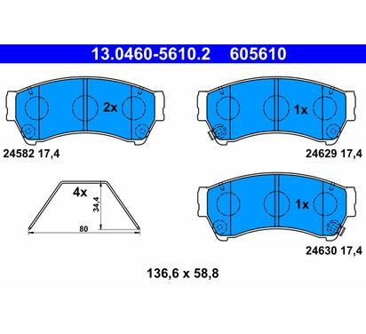 13.0460-5610.2
ATE
Klocki hamulcowe
