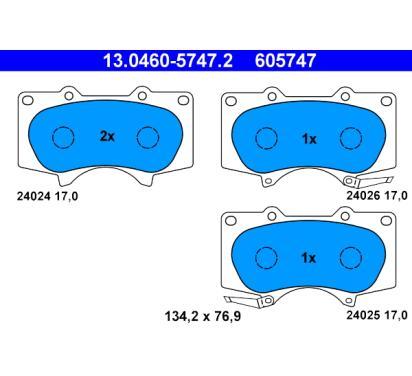 605747
ATE
Klocki hamulcowe
