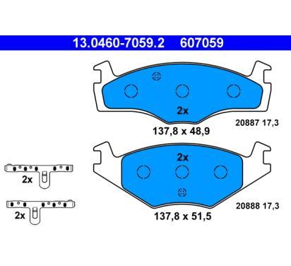 13.0460-7059.2
ATE
Klocki hamulcowe
