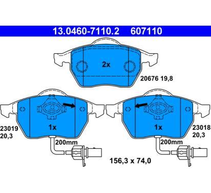 13.0460-7110.2
ATE
Klocki hamulcowe
