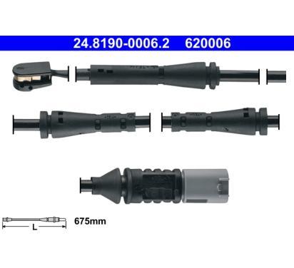 620006
ATE
Styk ostrzegawczy, zużycie okładzin hamulcowych
